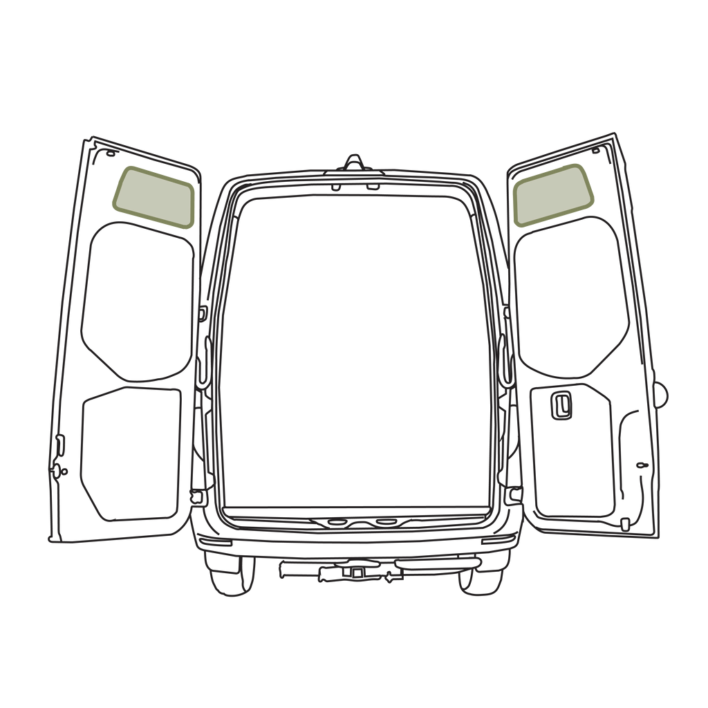 Mercedes Sprinter Upper Rear Door Storage Panels (Pair)