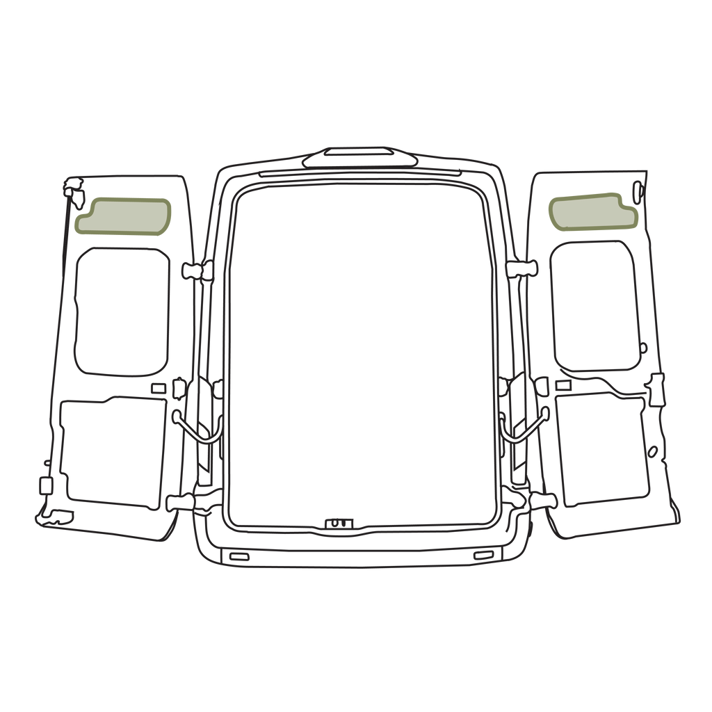 Ford Transit Upper Rear Door Storage Panels (Pair)