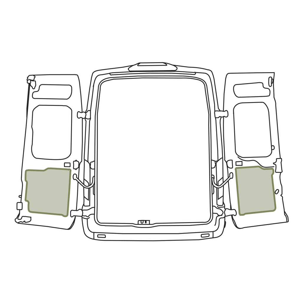 Ford Transit Lower Rear Door Storage Panels (Pair)