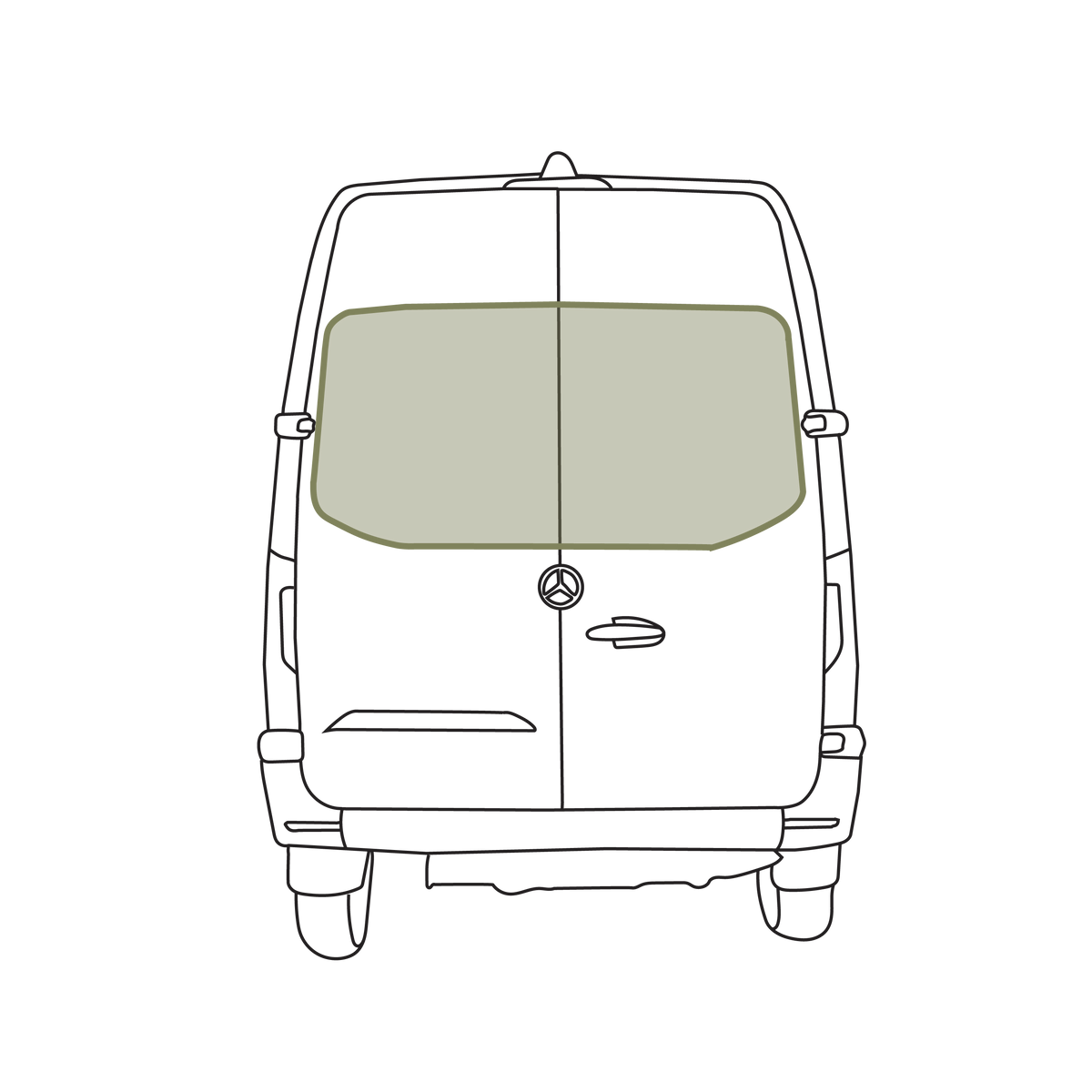 Mercedes Sprinter Stealth Rear Door Window Covers (Pair)