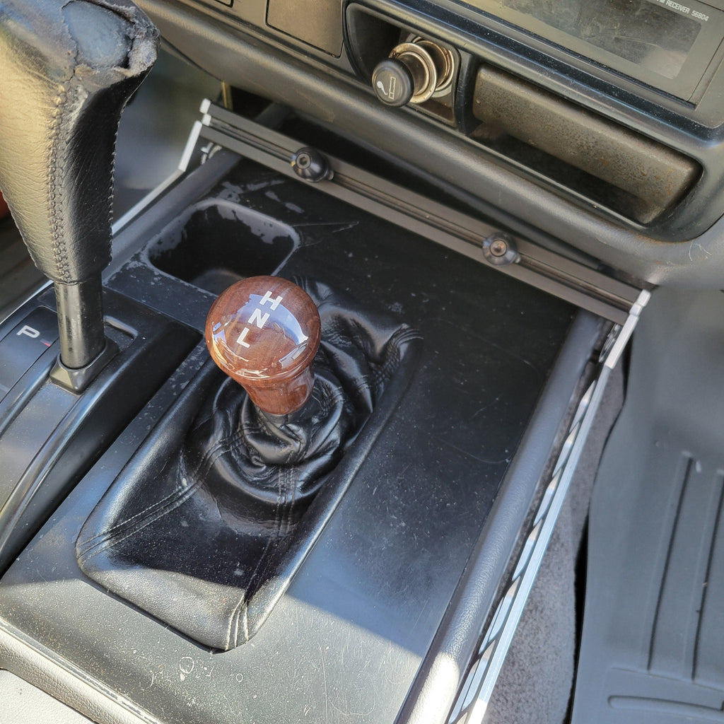 Additional view of the Overland Custom Design 80 Series Console MOLLE Panel Kit, a fabricated part for Land Cruiser builds