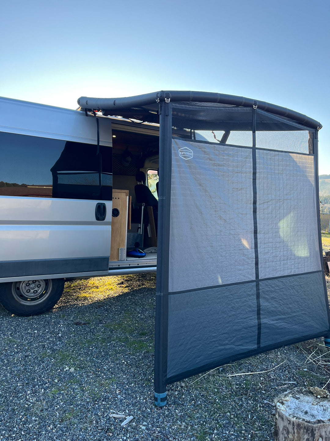 Gallery view of the DAYLODGE AirHaven 40 Annex Wall Kit, part of a vehicle based camp and travel setup