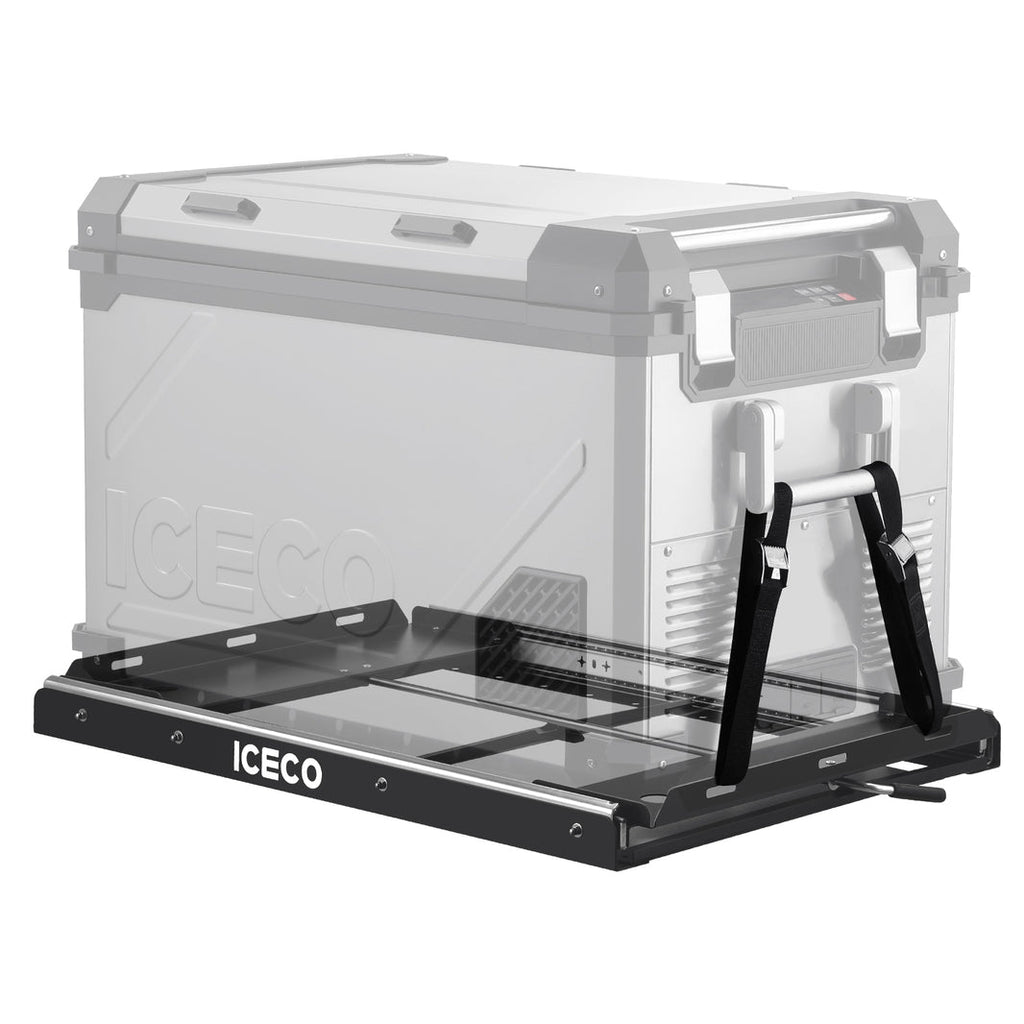 Further view of the ICECO Fridge Slide Mount for APL55 and VL60Pro, a steel slide mount for mounting the fridge in a vehicle
