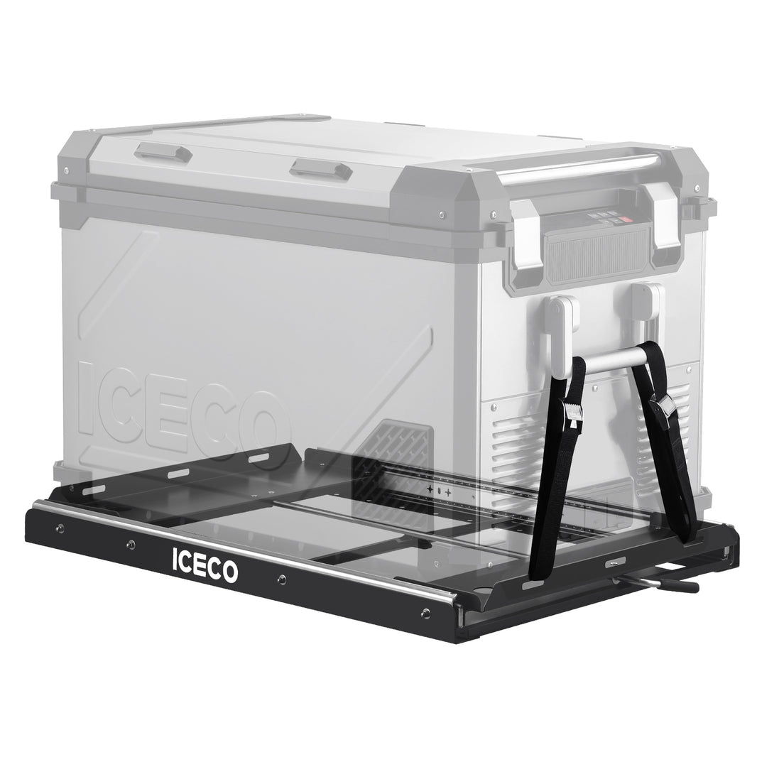Further view of the ICECO Fridge Slide Mount for APL55 and VL60Pro, a steel slide mount for mounting the fridge in a vehicle