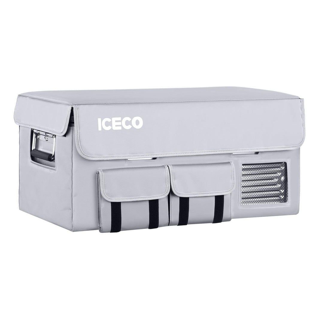 Additional view of the ICECO Insulated Cover for APL20 Fridge, a quilted insulated cover for the portable fridge