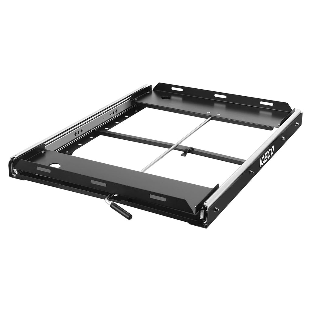 Alternate view of the ICECO Fridge Slide Mount for APL55 and VL60Pro, a steel fridge slide for vehicle mounting
