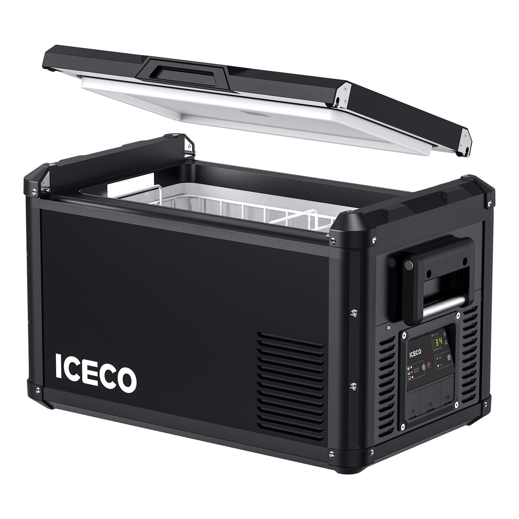Additional view of the ICECO VL35ProS Single Zone Portable Fridge Freezer, a 12 volt compressor fridge for overland travel