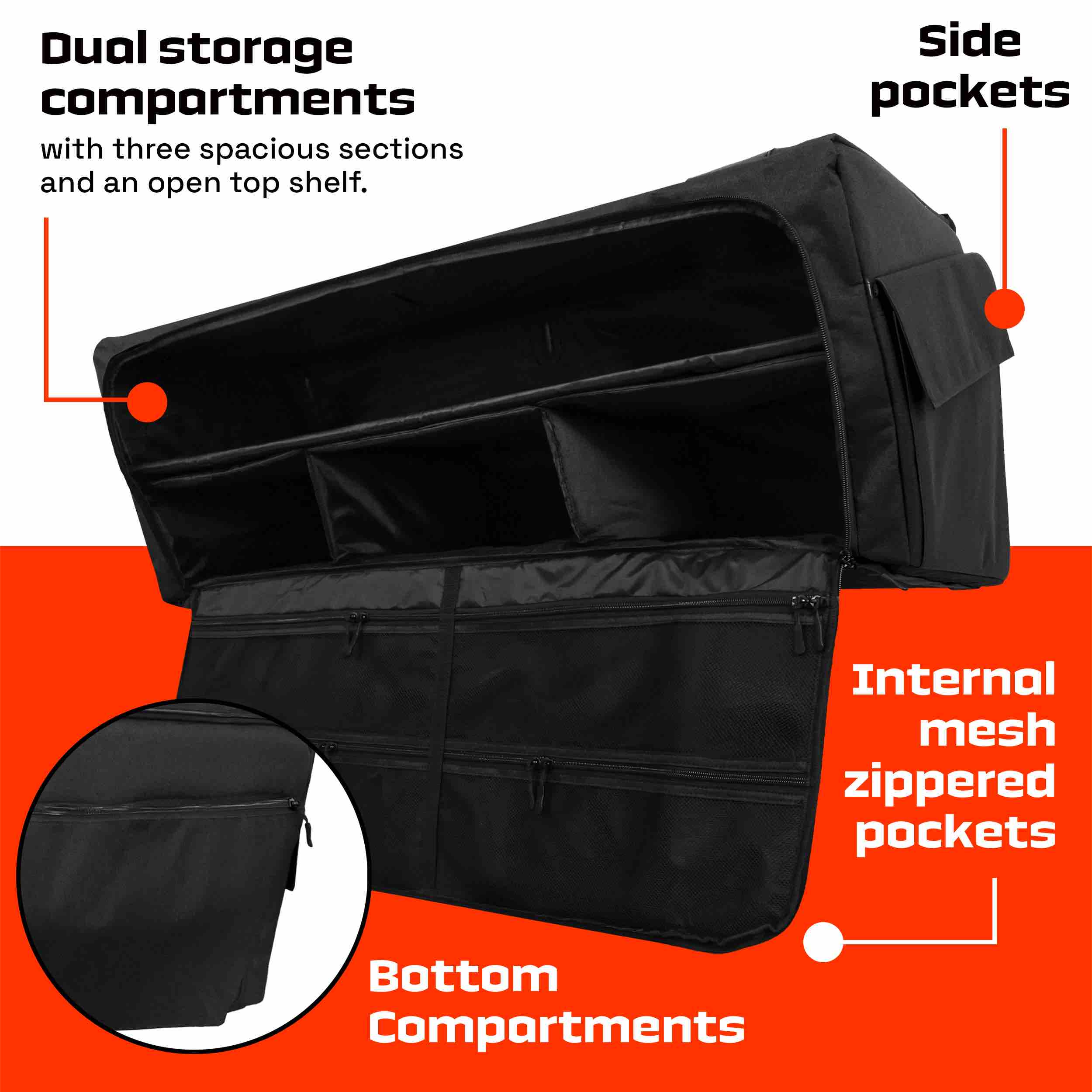 36" Soft Overhead Storage Cabinet for Camper and Cargo Vans