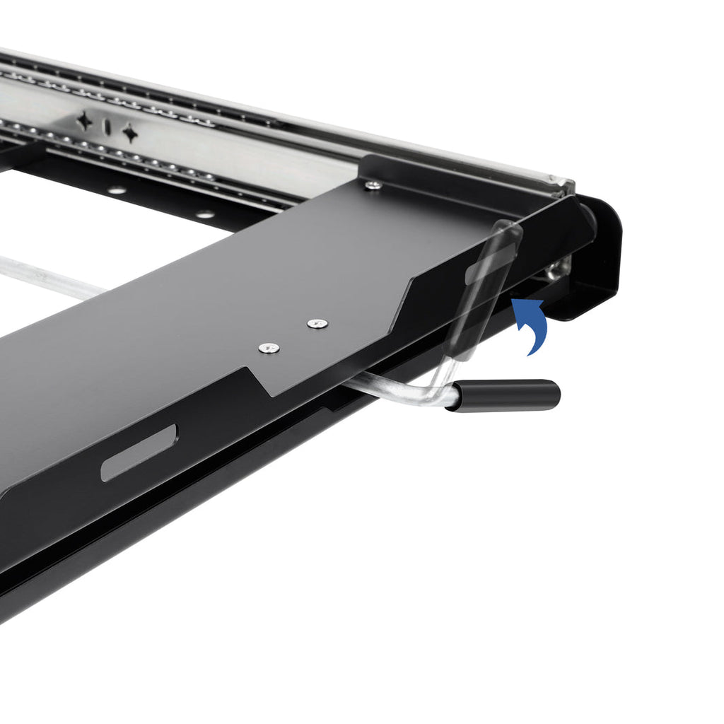 Further view of the ICECO Fridge Slide Mount for JP Pro, VL45, and APL35 Series, a steel fridge slide for vehicle mounting