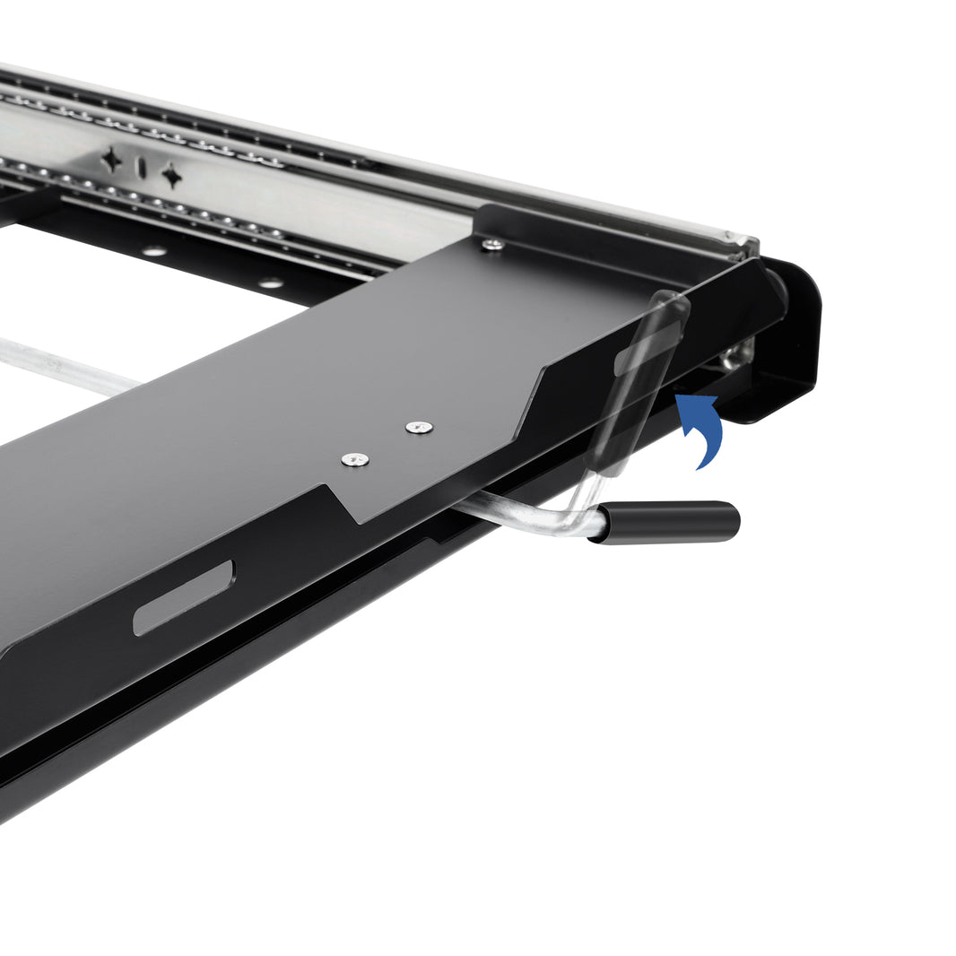 Further view of the ICECO Fridge Slide Mount for JP Pro, VL45, and APL35 Series, a steel fridge slide for vehicle mounting