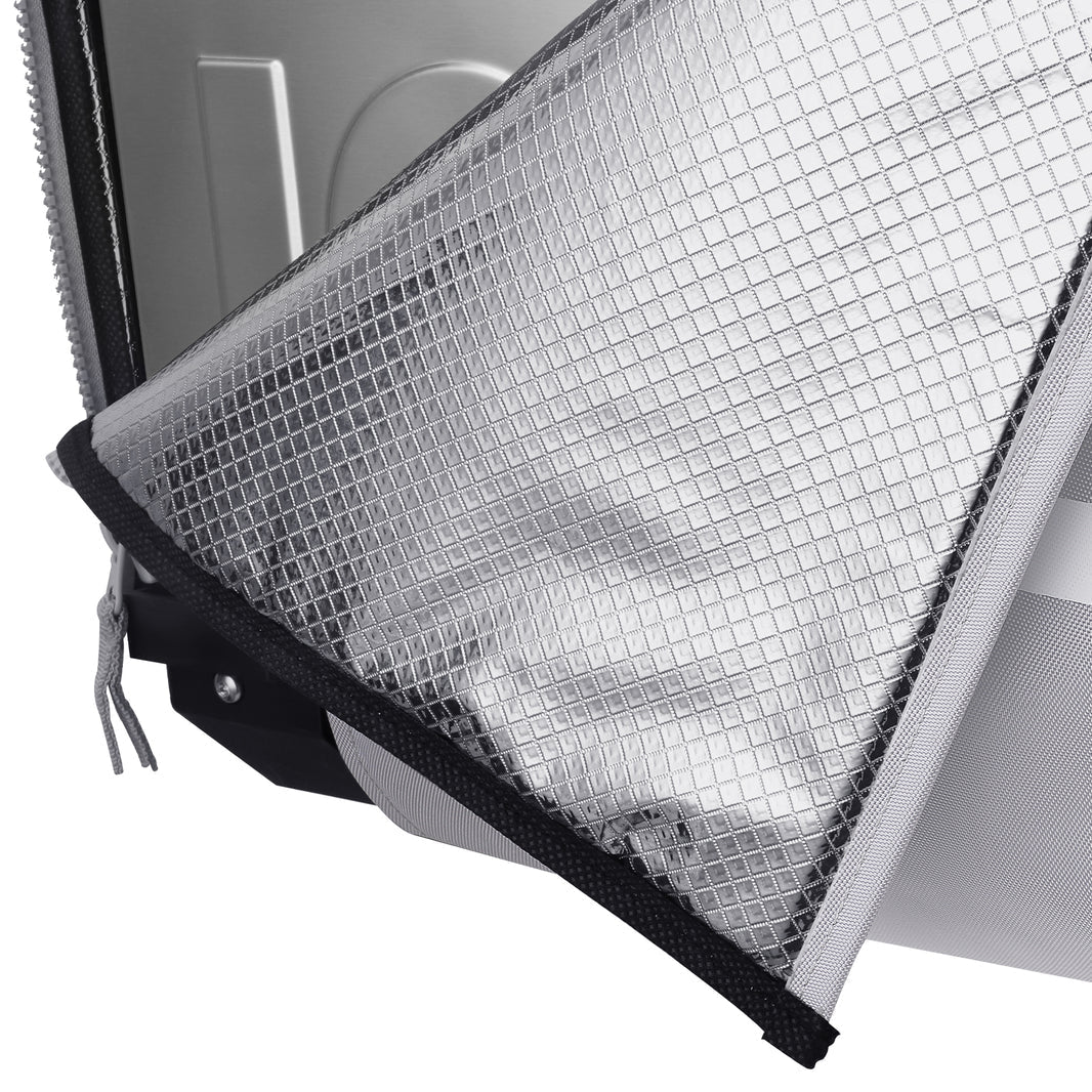 Another angle on the ICECO Insulated Cover for APL55 Fridge, a quilted insulated cover for the portable fridge
