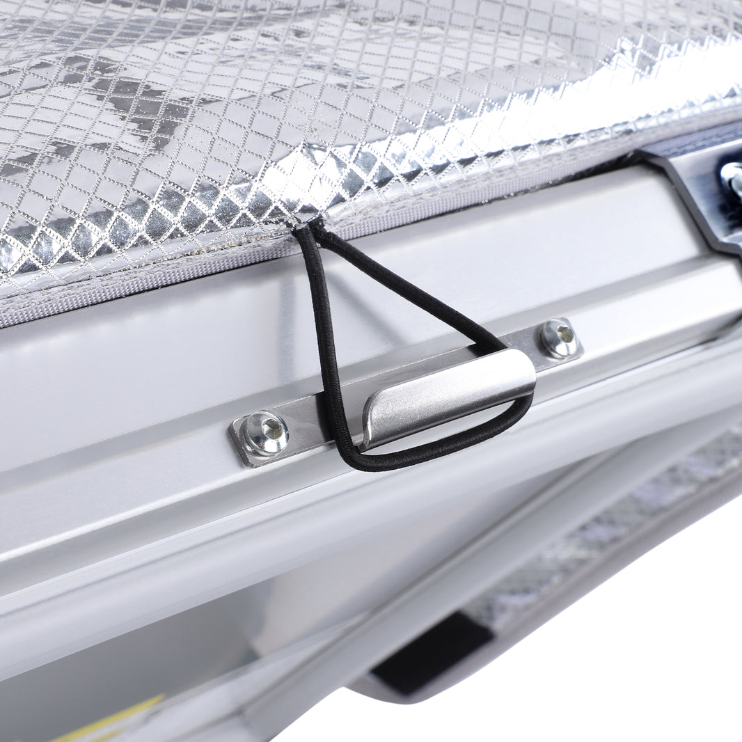 Another angle on the ICECO Insulated Cover for APL20 Fridge, a quilted insulated cover for the portable fridge
