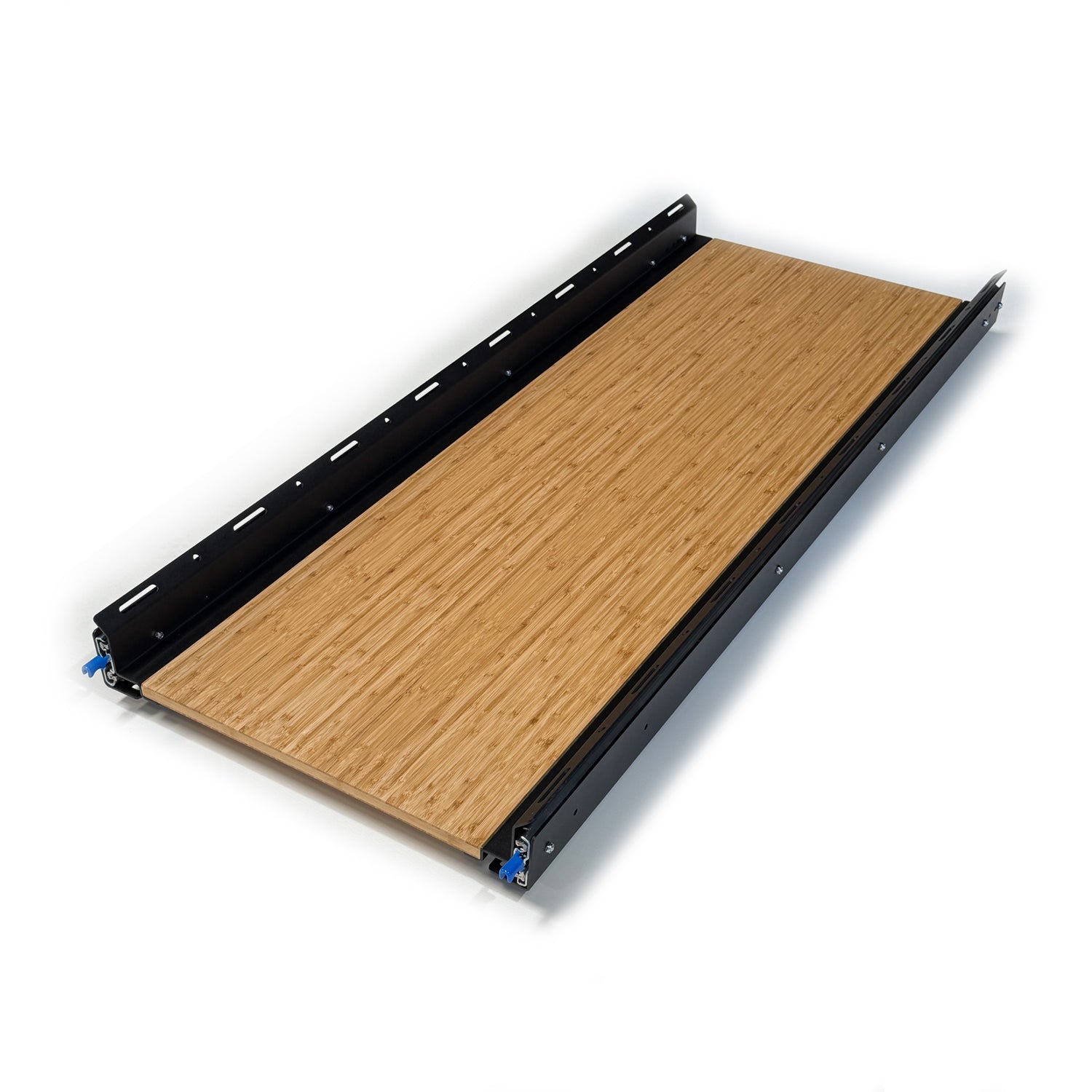 RB Components 60 inch DIY slide tray kit, a long full extension slide tray with a timber deck