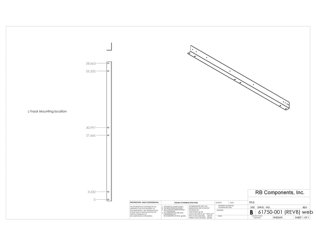 Gallery view of the RB Components 60 Inch DIY Slide Tray Kit, a full extension slide tray with a timber deck for van cargo
