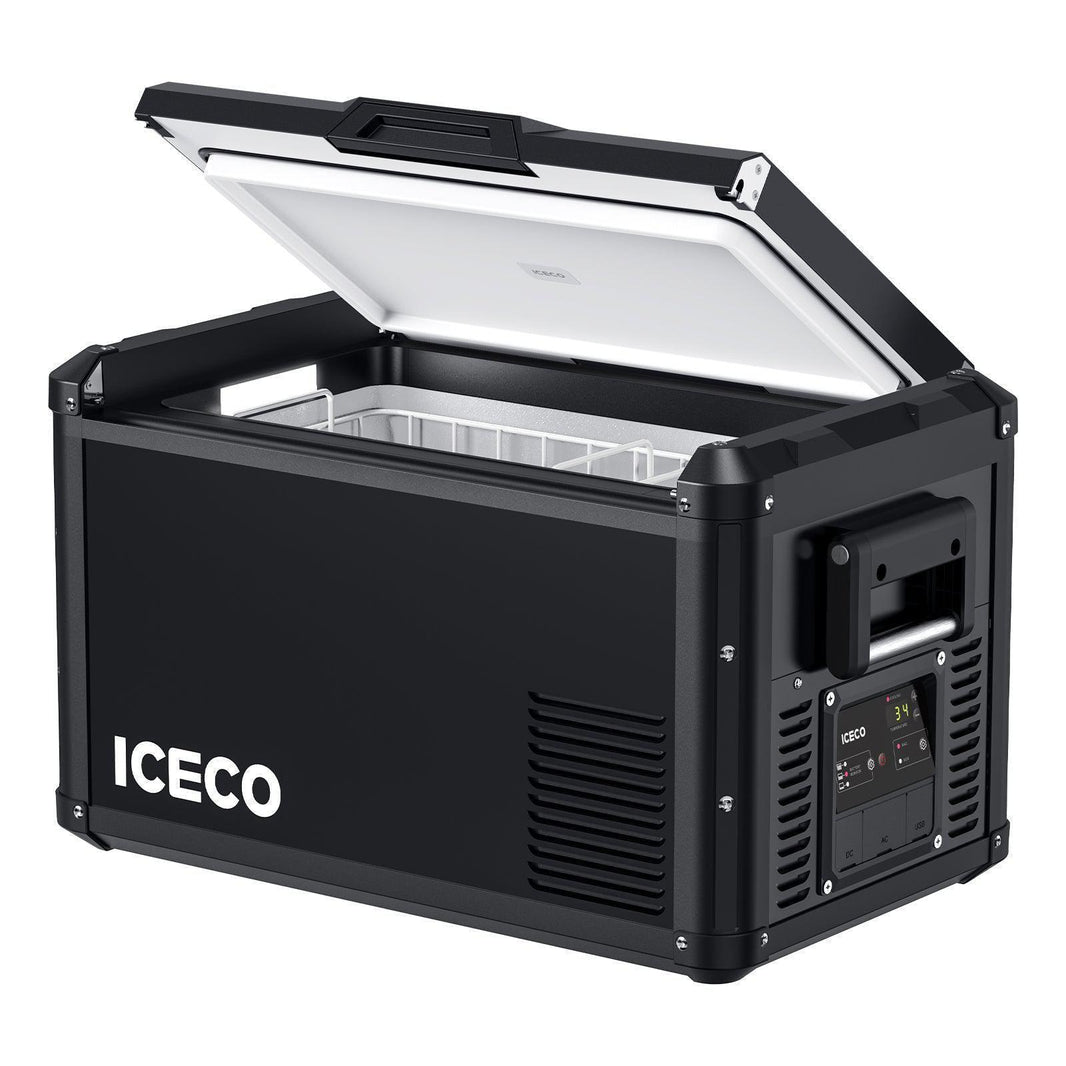 Alternate view of the ICECO VL35ProS Single Zone Portable Fridge Freezer, a 12 volt compressor fridge for overland travel