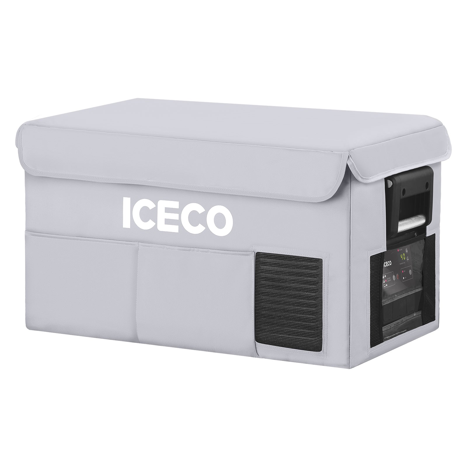 ICECO insulated cover for the VL35ProS fridge, a quilted jacket that insulates the chest fridge