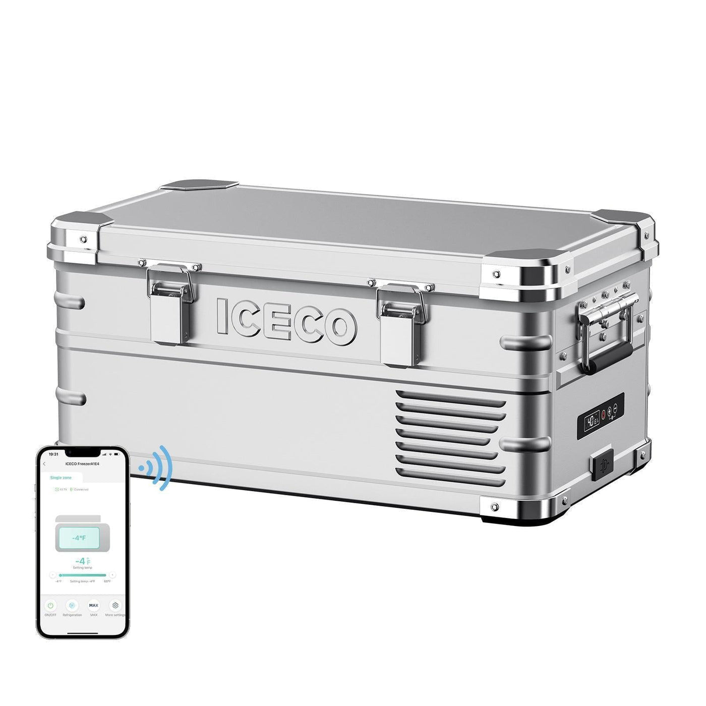 ICECO APL20 single zone aluminium freezer, a compact 20 liter 12 volt chest freezer in alloy