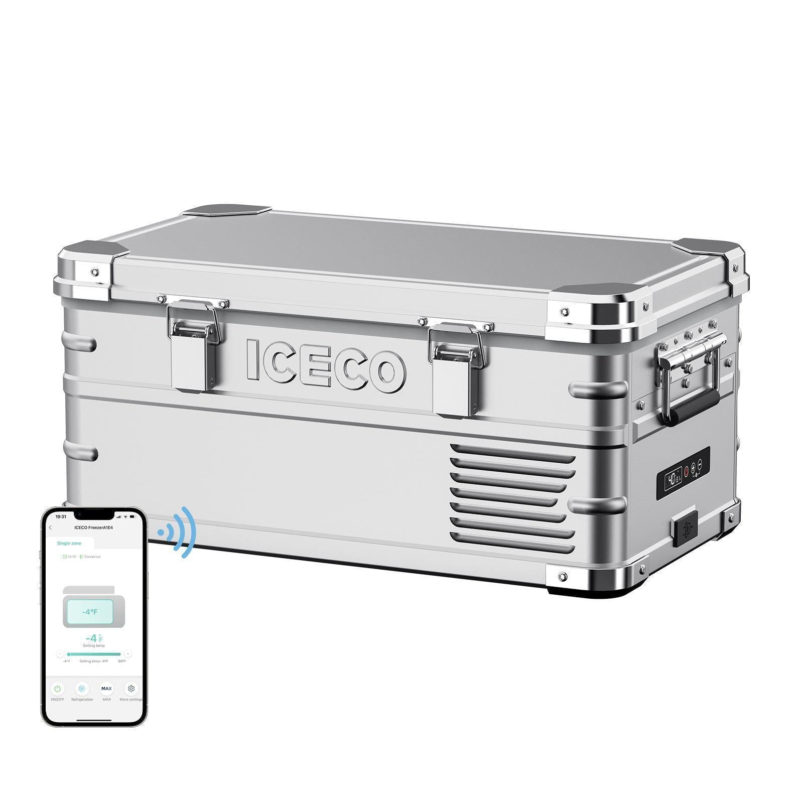 ICECO APL20 single zone aluminium freezer, a compact 20 liter 12 volt chest freezer in alloy