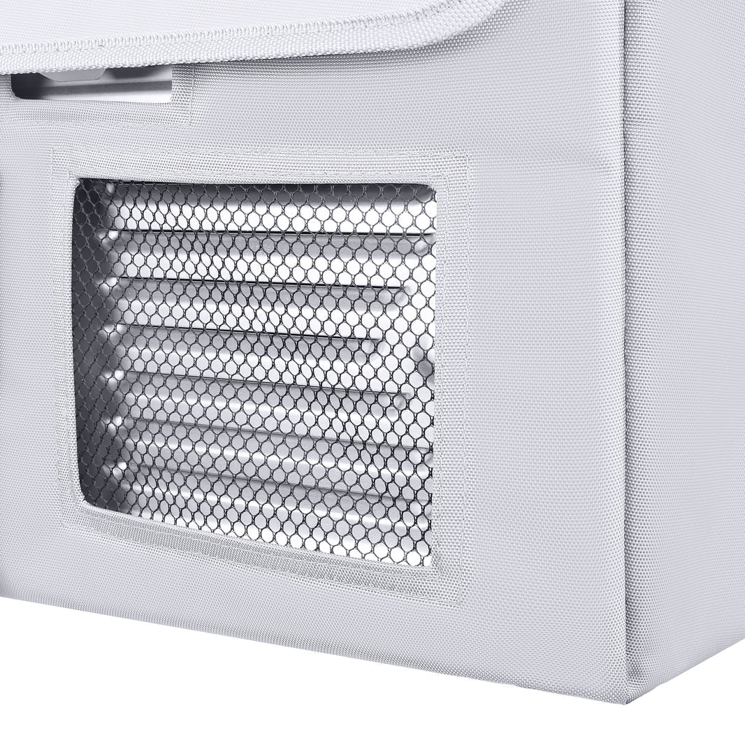 Wider view of the ICECO Insulated Cover for APL20 Fridge, a quilted insulated cover for the portable fridge