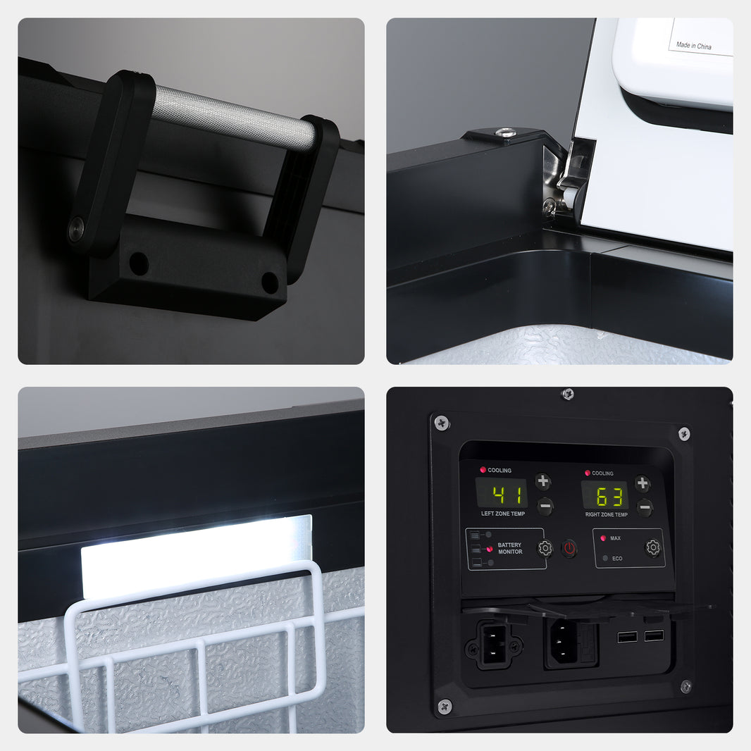 Further view of the ICECO VL90ProD Dual Zone 12 Volt Fridge Freezer, a 12 volt compressor fridge for overland travel