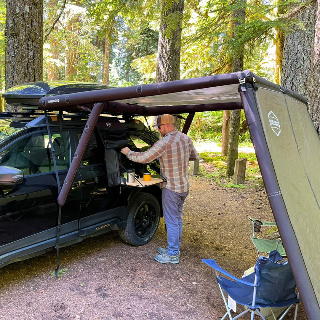 Reference view of the DAYLODGE AirHaven 40 Annex Wall Kit, part of a vehicle based camp and travel setup