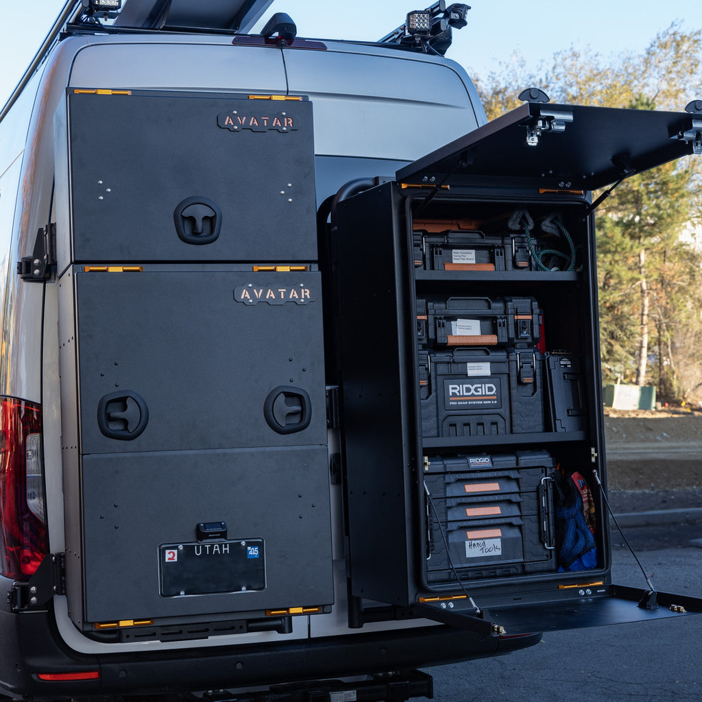 Further view of the Avatar Offroad Giga Full Size Van Storage Box, part of the Avatar Offroad van storage and overland range