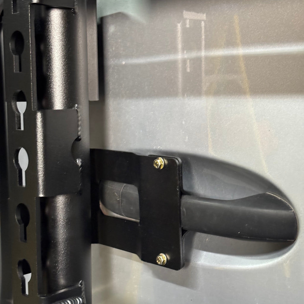Further view of the Avatar Offroad Door Handle Extension for Sprinter, fitted to an overland van build