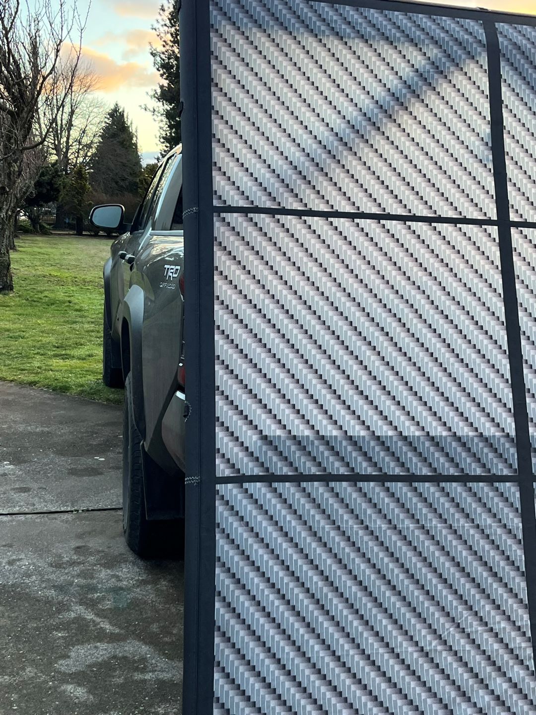 Packed view of the DAYLODGE AirHaven 40 Annex Wall Kit, part of a vehicle based camp and travel setup
