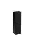 Avatar Offroad Centi wide van storage box shown closed, a long matte black aluminium rear door case