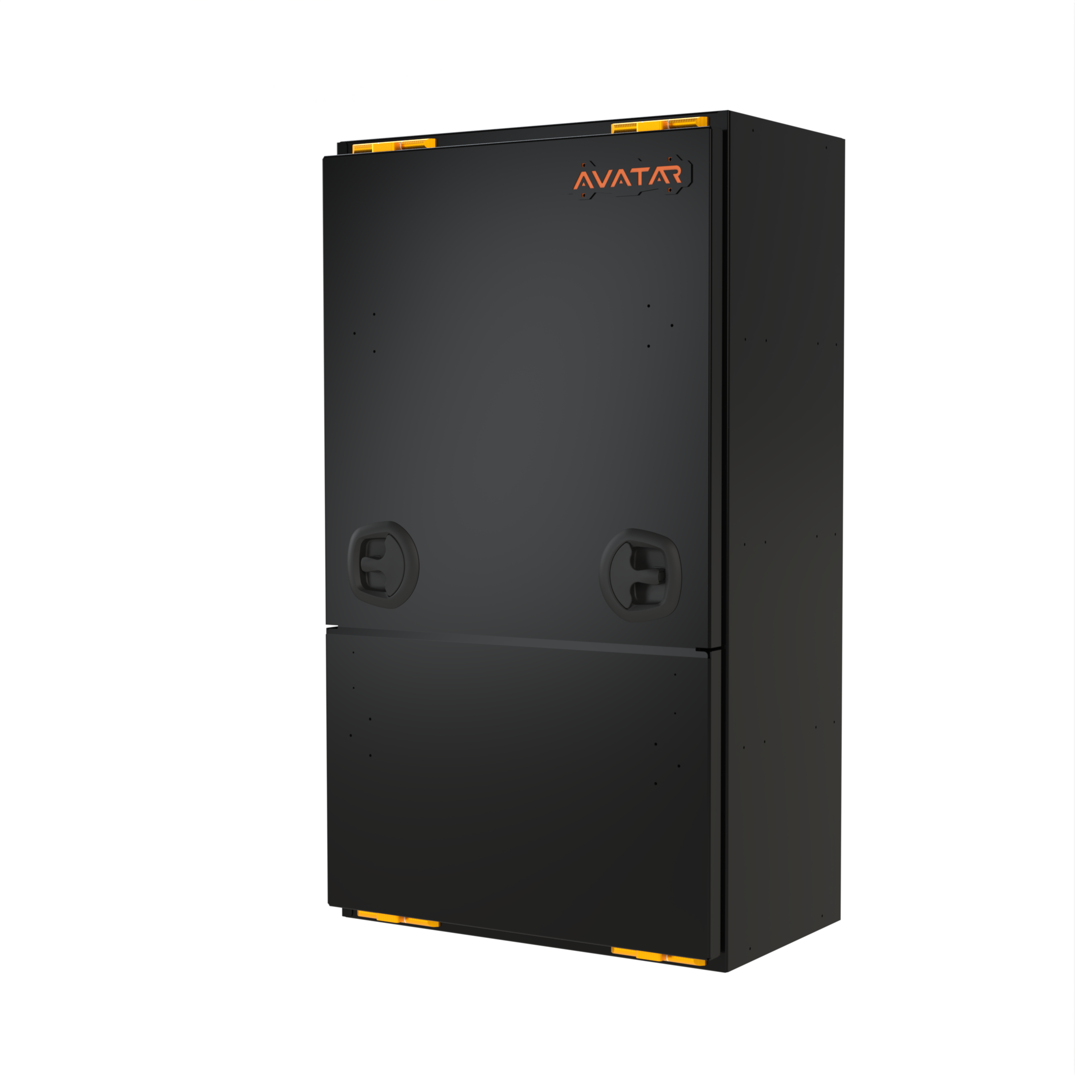 Avatar Offroad Giga full size van storage box shown closed, the largest box in the matte black range
