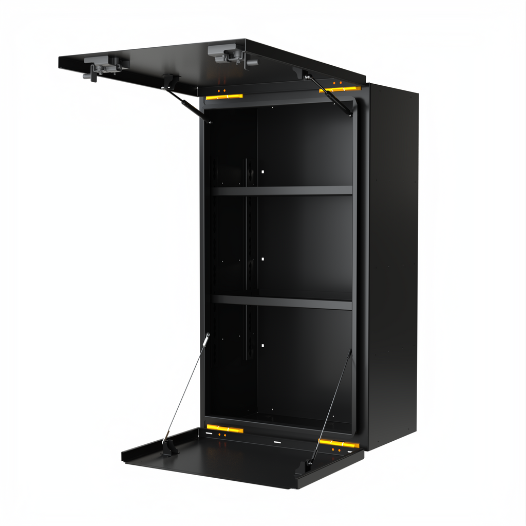 Open view of the Avatar Offroad Giga Full Size Van Storage Box, part of the Avatar Offroad van storage and overland range