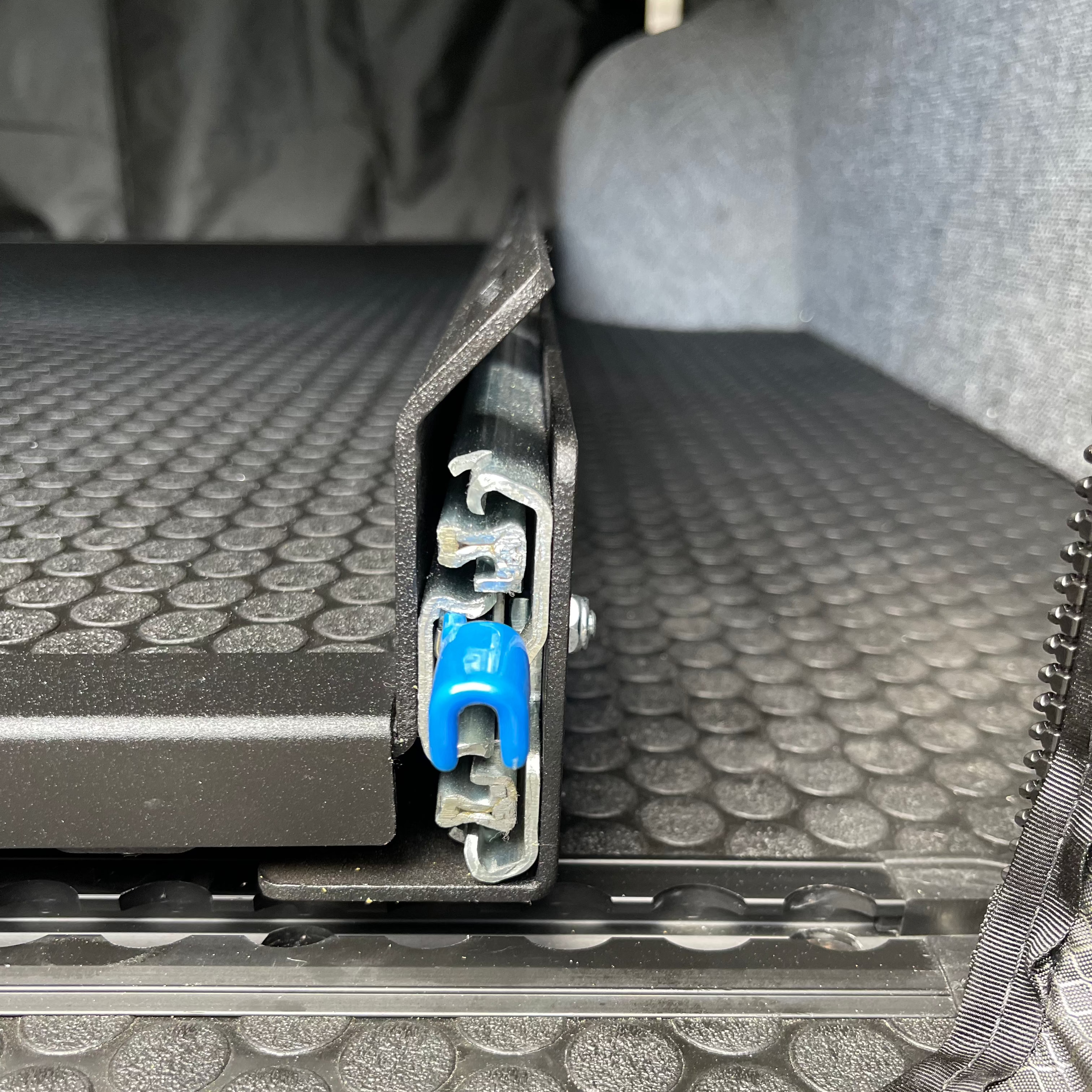 Additional view of the RB Components 60 Inch DIY Slide Tray Kit, a full extension slide tray with a timber deck for van cargo