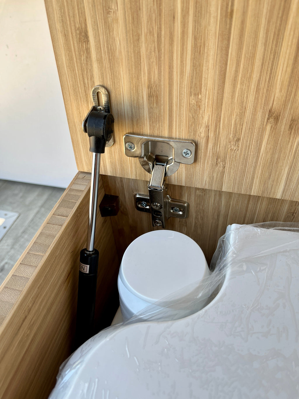 Porta Potti 345/135 Bamboo Toilet Lift top Cabinet Flat Pack Kit