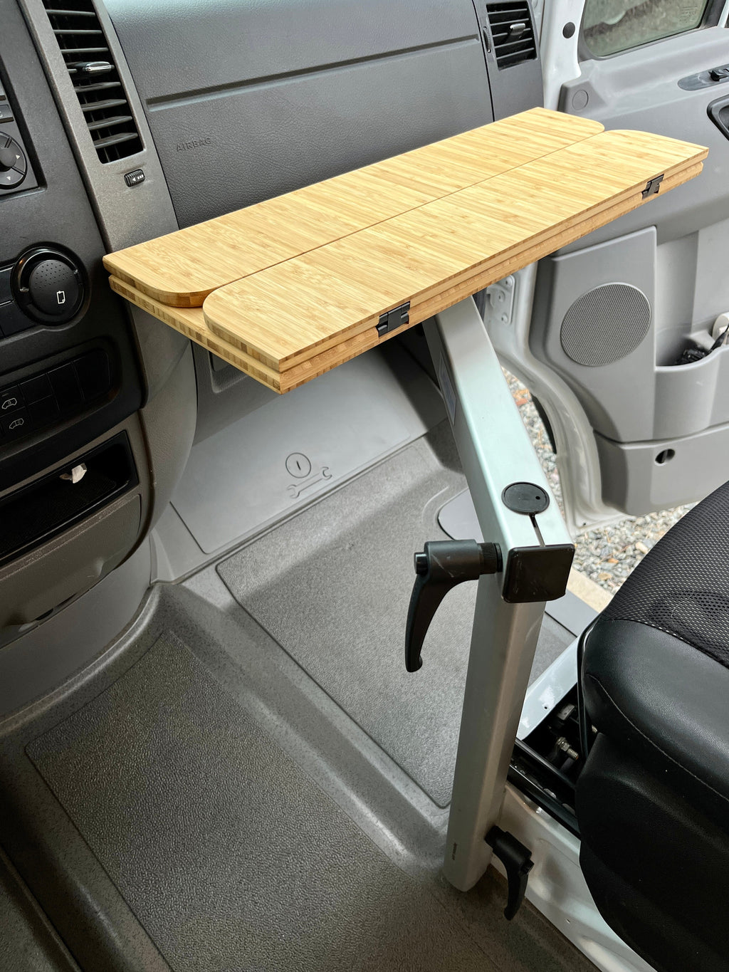 Slim Folding Bamboo Lagun Table 1/2" Thick For Camper Vans and RVs