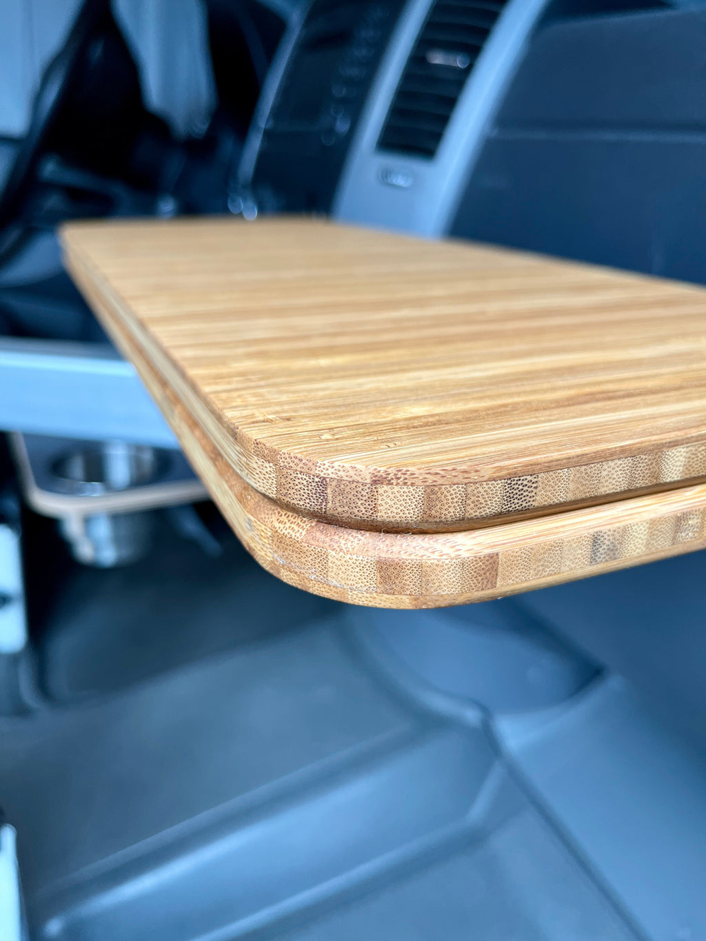 Slim Half Folding Bamboo Lagun Table 1/2" Thick For Camper Vans and RVs
