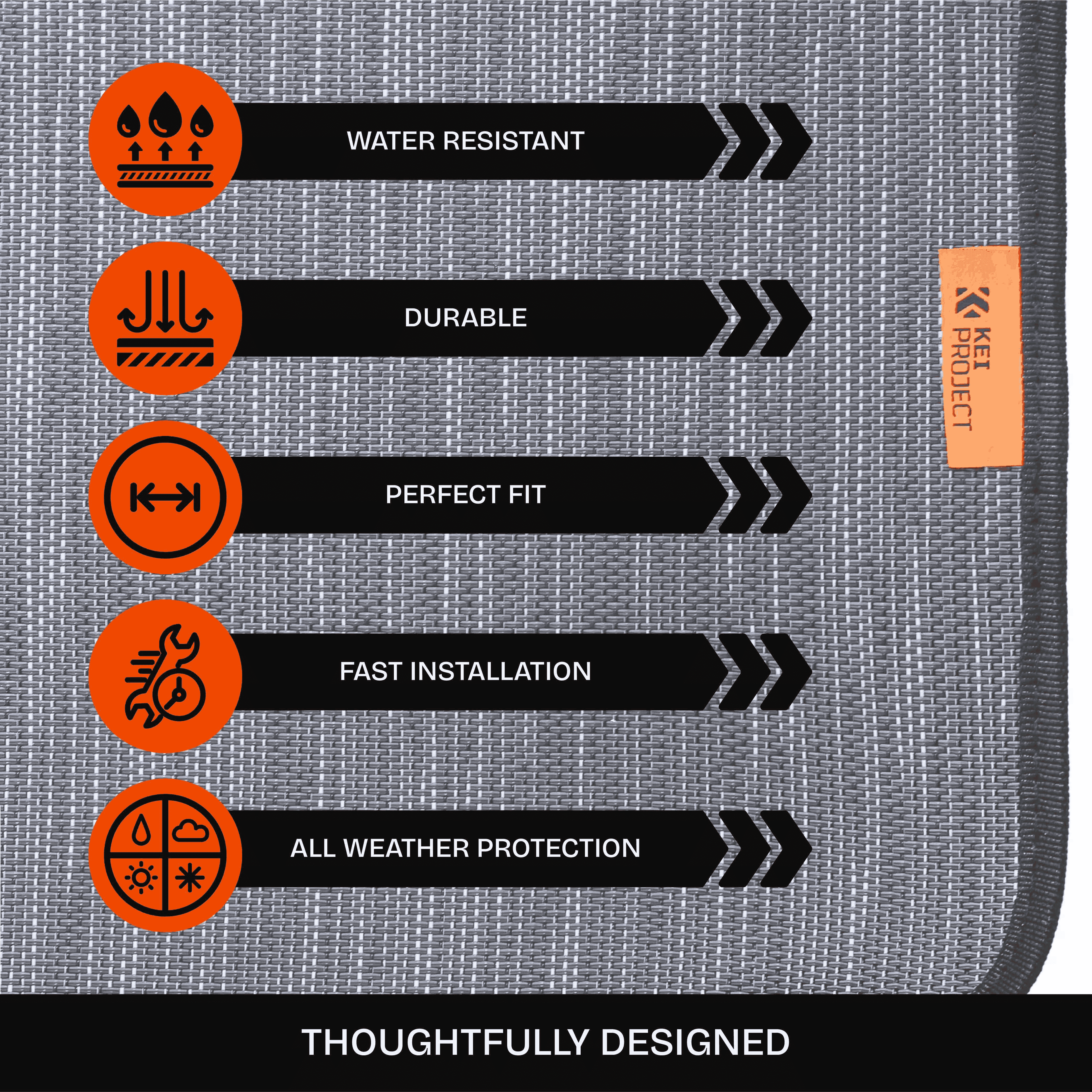 Kei Project Woven Path™ Premium Polyvinyl Floor Front Cab Mats for Mercedes Sprinter