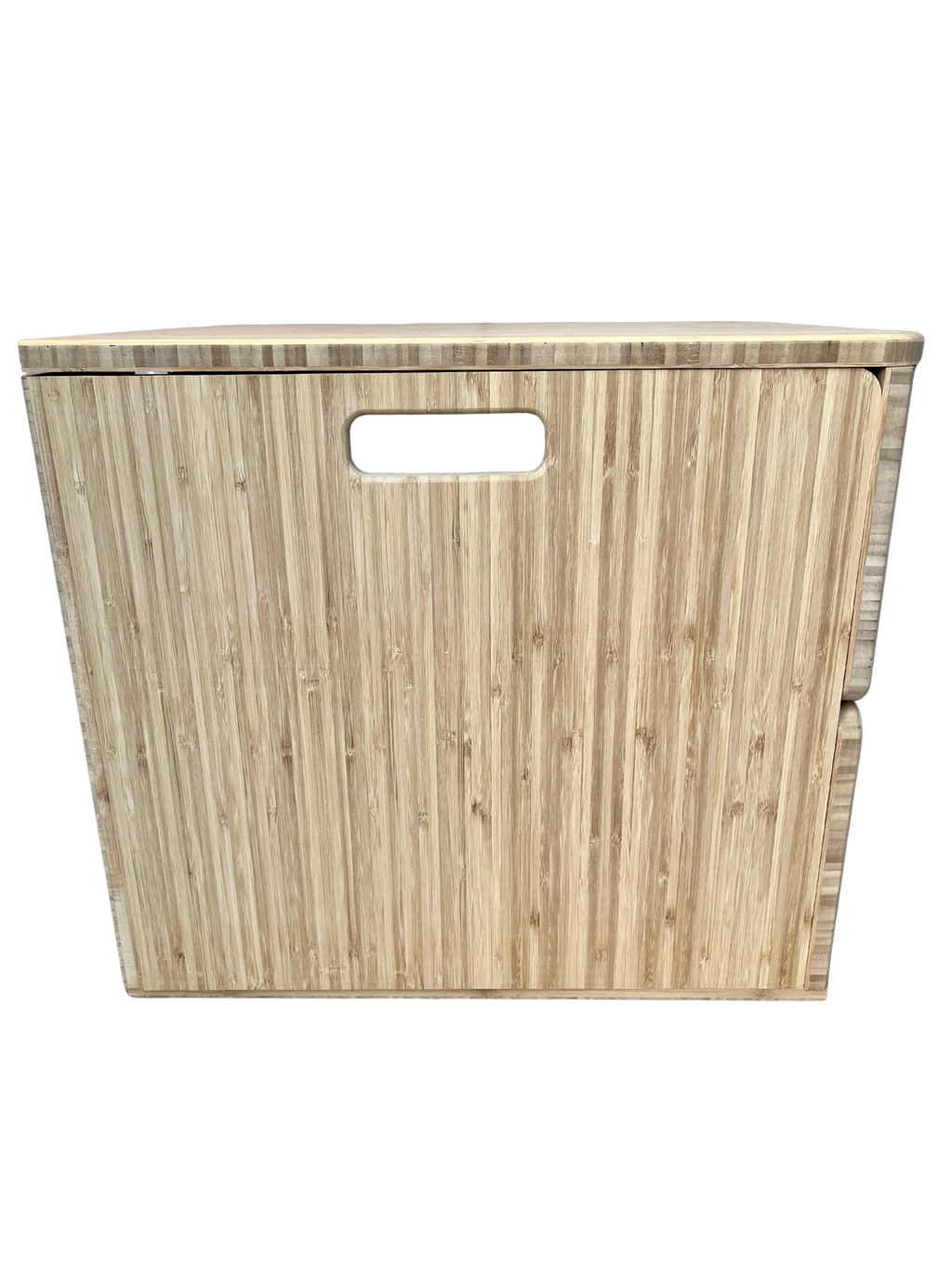 Laveo Dry Flush Portable Waterless Toilet Bamboo Lift top Cabinet Flat Pack Kit