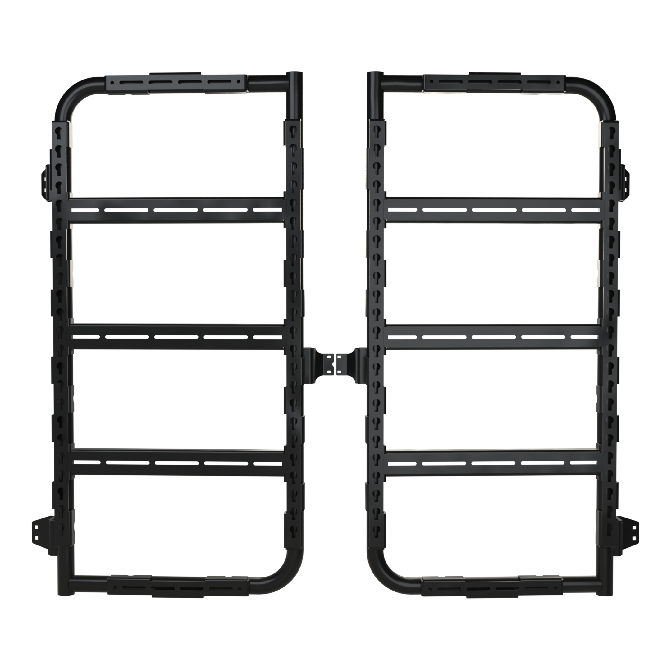Additional view of the Avatar Offroad Massif Van Rear Door Storage System, fitted to an overland van build