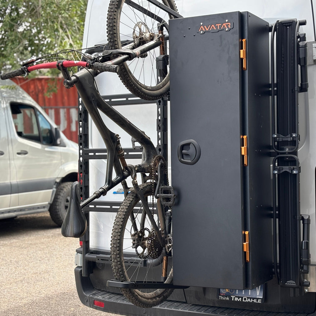 Mounting detail for the Avatar Offroad Centi Wide Van Storage Box, part of the Avatar Offroad van storage and overland range