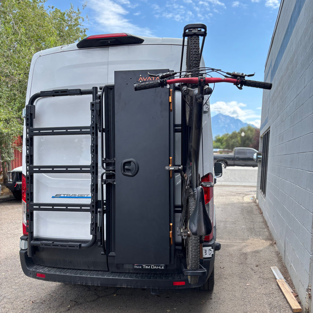 Close up of the Avatar Offroad Centi Wide Van Storage Box, part of the Avatar Offroad van storage and overland range