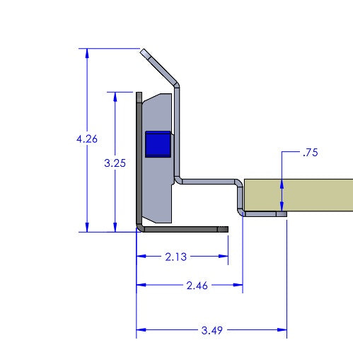 Product view of the RB Components 20 Inch DIY Slide Tray Kit, a full extension slide tray with a timber deck for van cargo