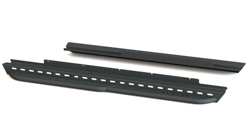 Avatar Offroad Rockbody side steps for the Nissan NV3500 running along the lower side of the van