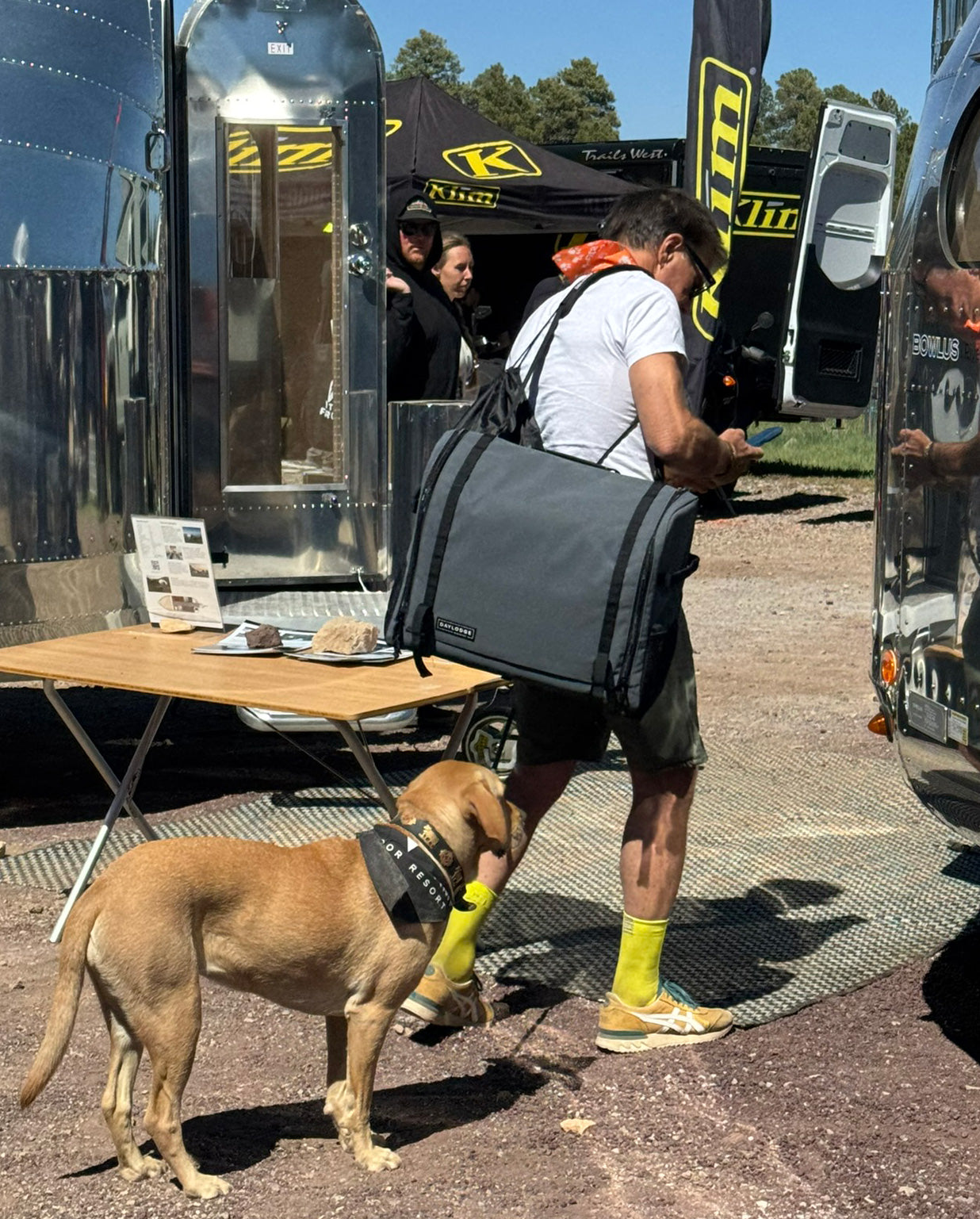Reference view of the DAYLODGE Workspace Mobile Camp Kitchen, part of a vehicle based camp and travel setup