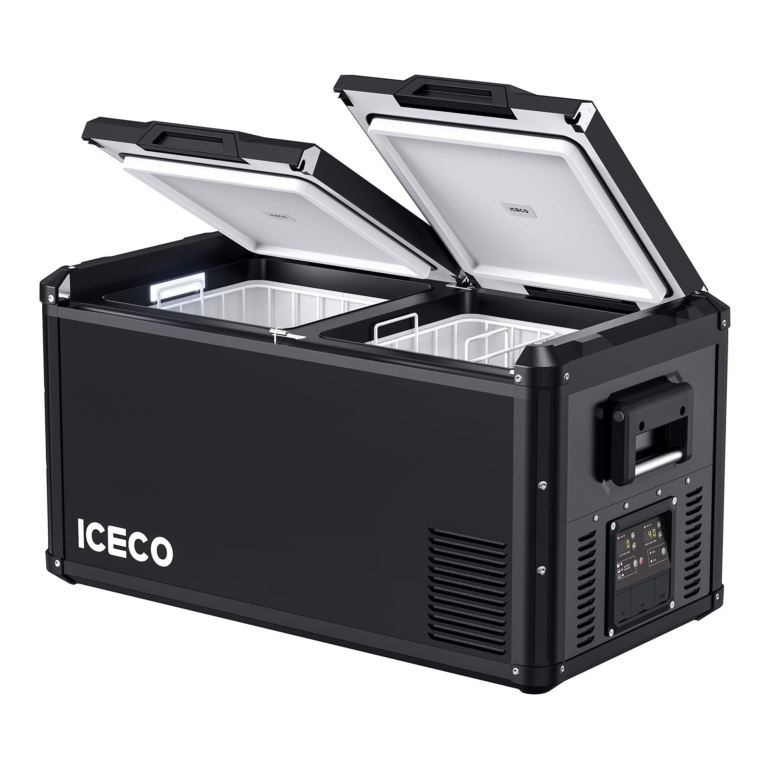 Alternate view of the ICECO VL75ProD Dual Zone 12 Volt Fridge Freezer, a 12 volt compressor fridge for overland travel
