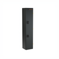 Avatar Offroad Ski 4 rear door ski and snowboard box shown closed in matte black powder coated aluminium