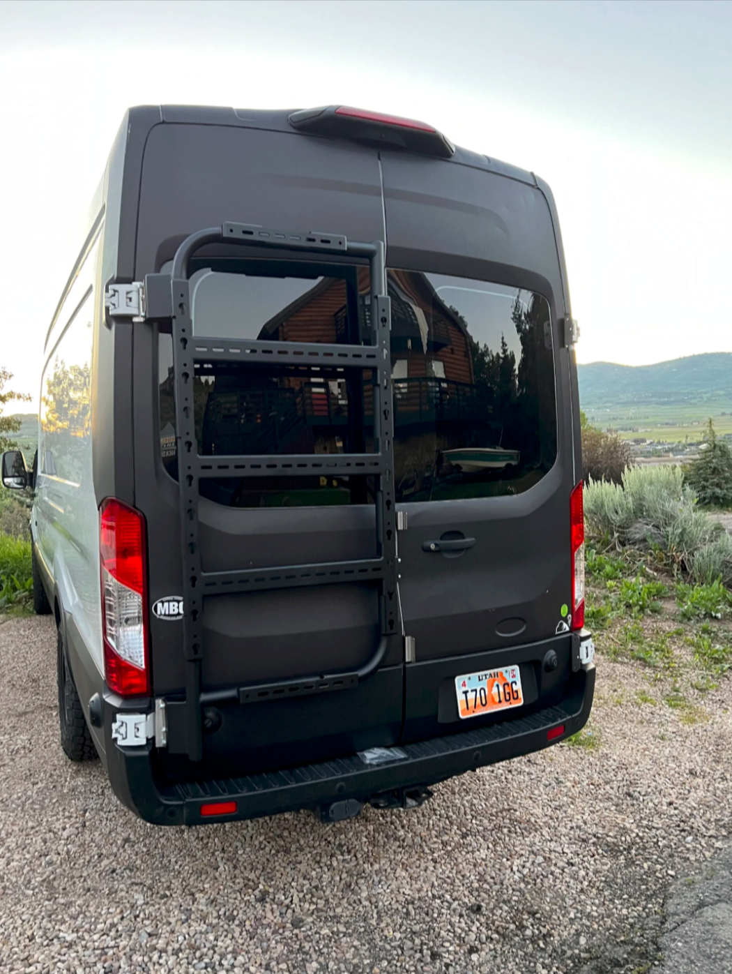 Close up of the Avatar Offroad Massif Van Rear Door Storage System, part of the Avatar Offroad van storage and overland range