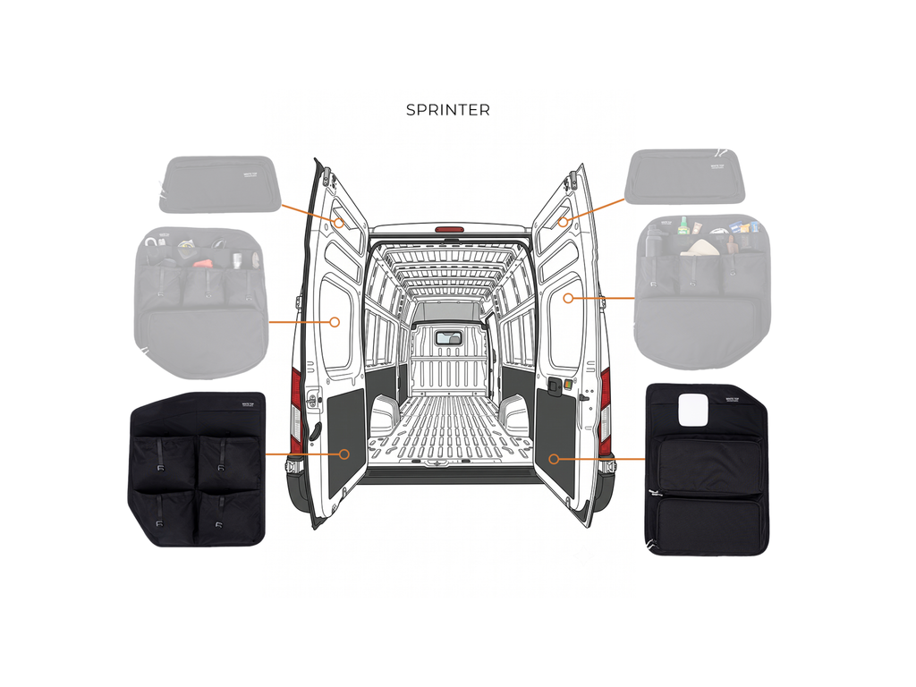 Mercedes Sprinter Lower Rear Door Storage Panels (Pair)