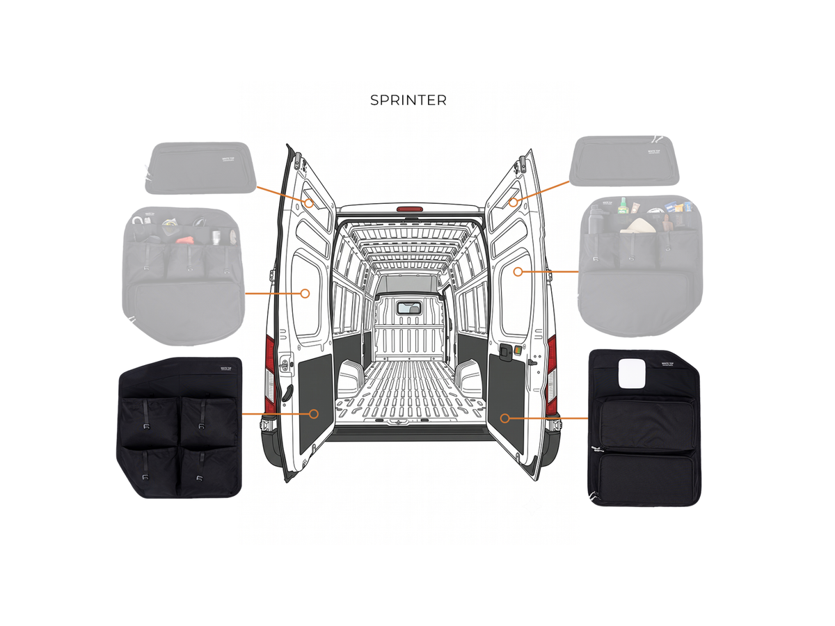 Mercedes Sprinter Lower Rear Door Storage Panels (Pair)