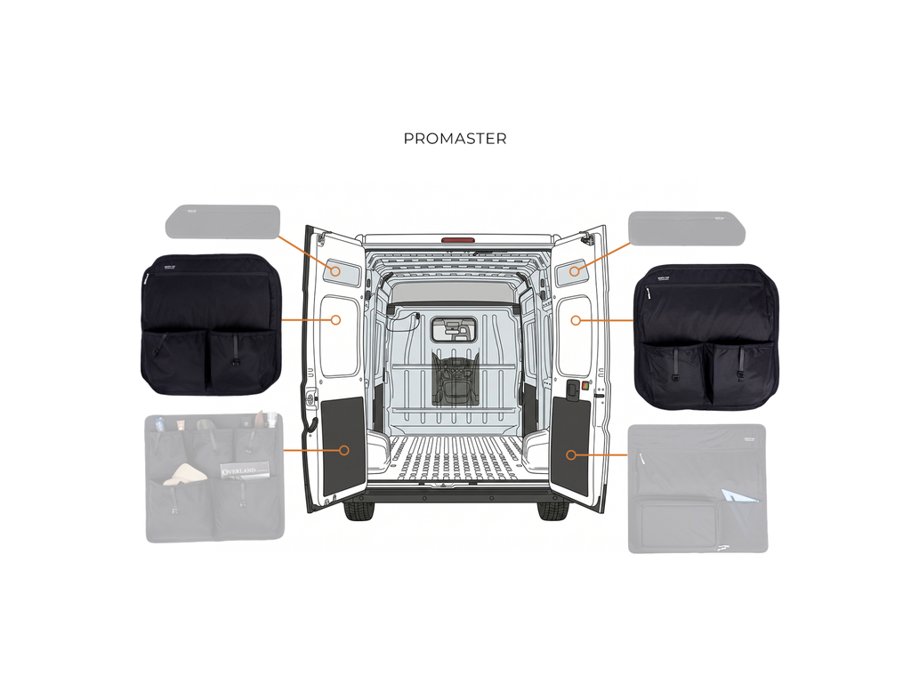 Ram Promaster Middle Rear Door Storage Panels (Pair)