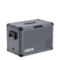 ICECO VL45ProD dual zone portable fridge freezer in gray, a 12 volt compressor chest fridge